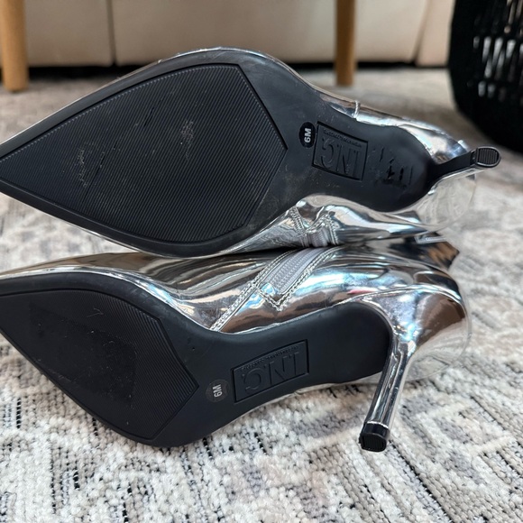 INC International Concepts Metallic Heeled Boots - Picture 7 of 8